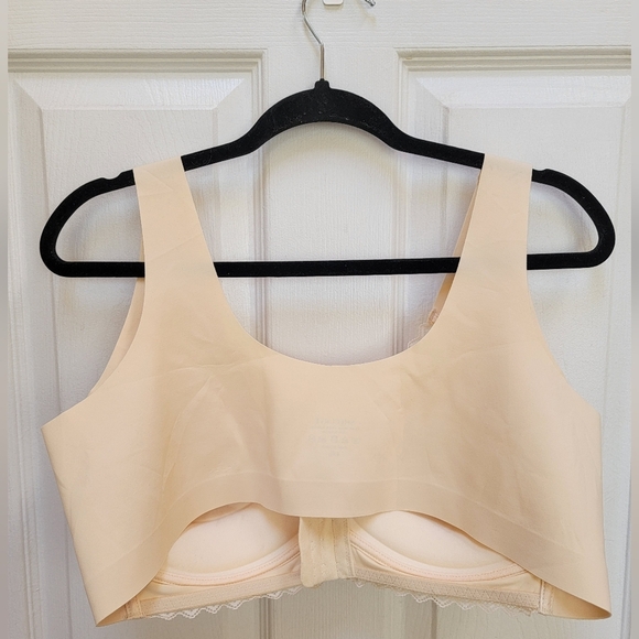 Shecurve Women's Wireless Shaping Cream Lace Front Bra Pluz Size 4X - Picture 2 of 5